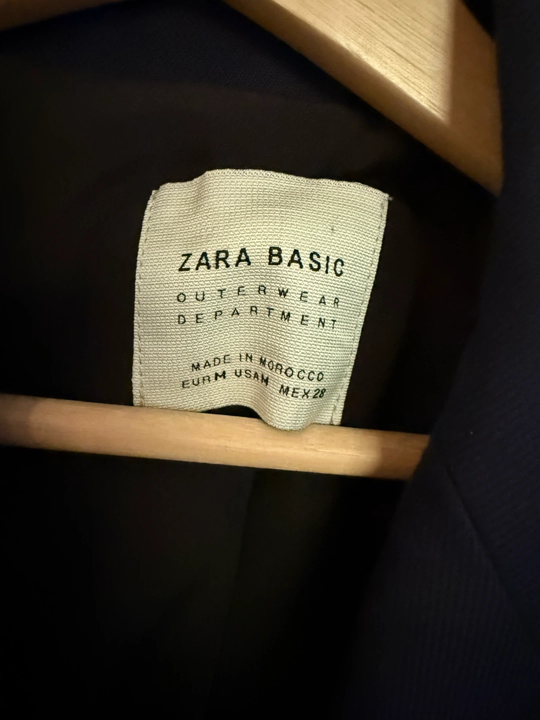 Zara Basic Navy Double-Breasted Peacoat - photo 5