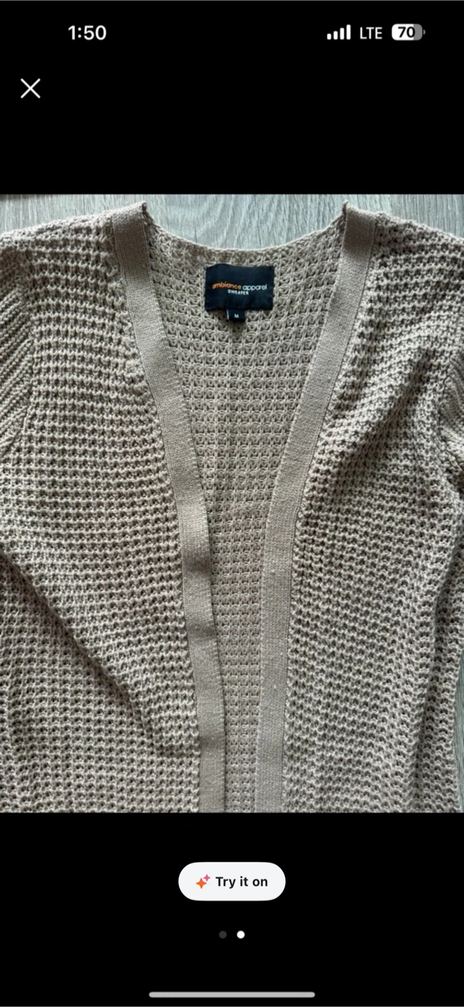 Waffle Knit Cardigan-medium - photo 2