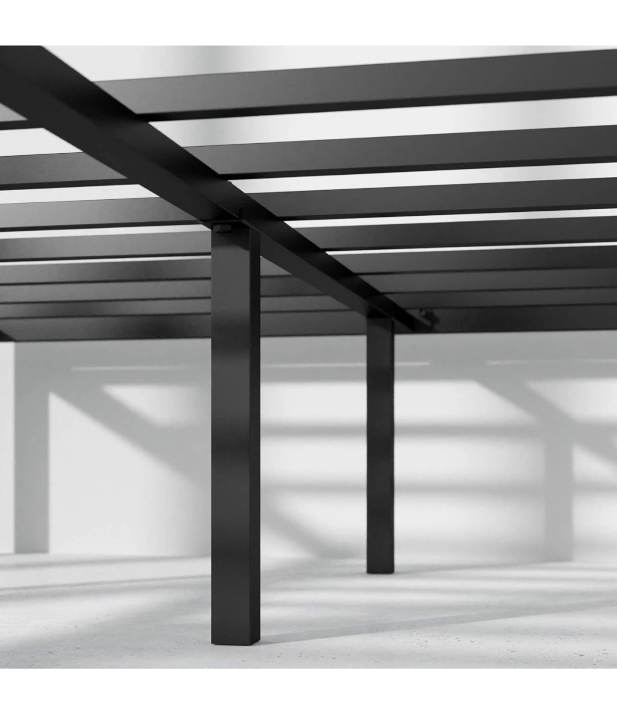 Metal queen bed frame- Underbed storage space - photo 4
