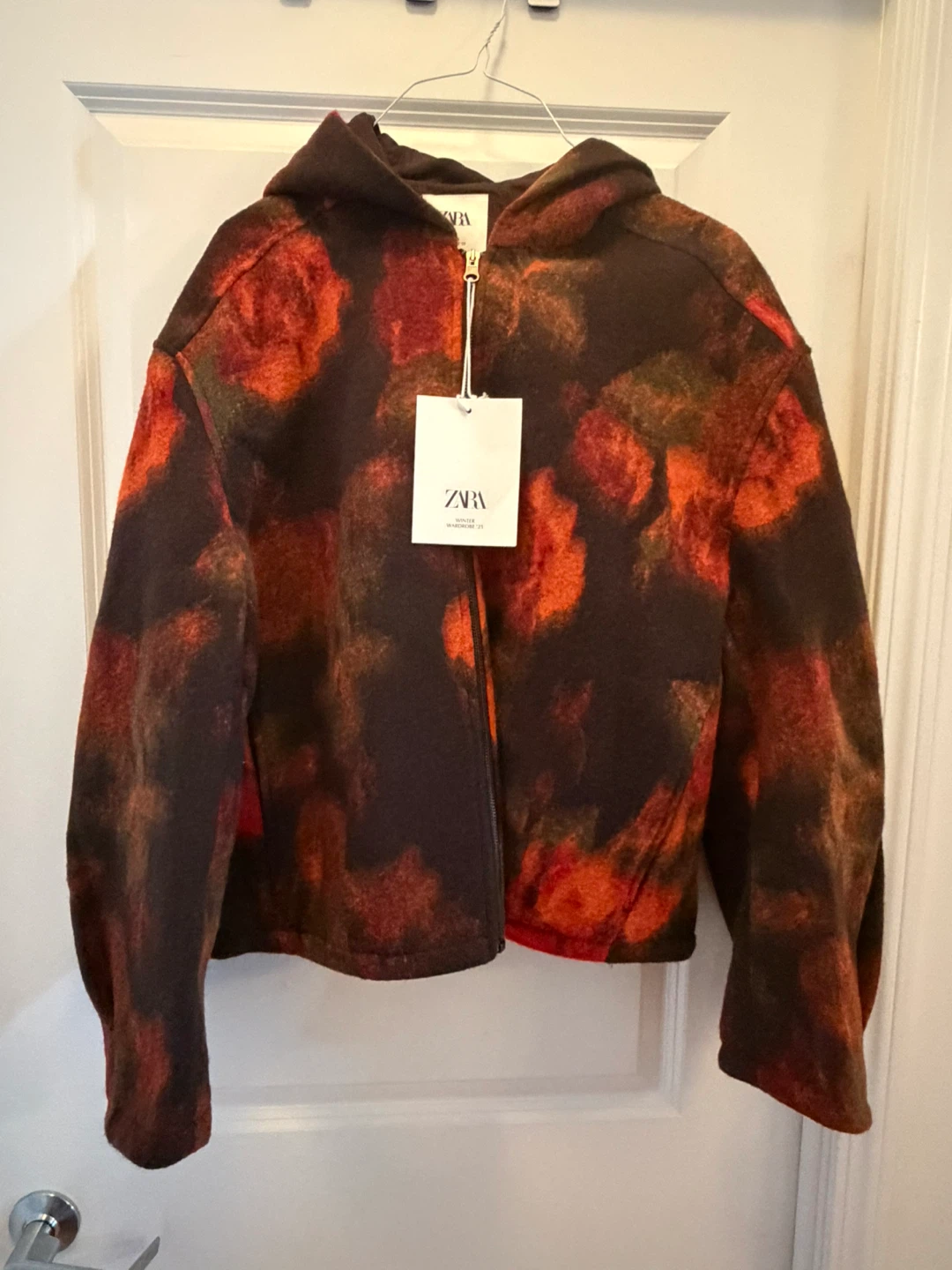 Zara Rare Floral Wool Blend Boxy Hooded Jacket Men's Large BNWT - photo 5