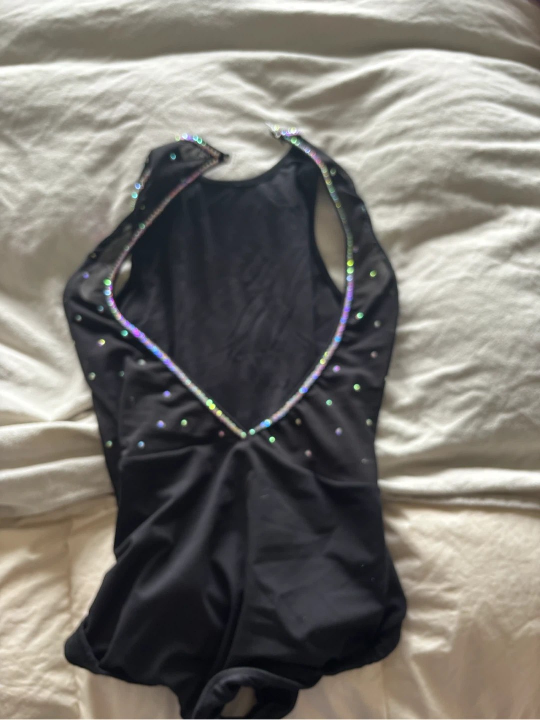 On The Dance Floor Rhinestone Leotard Black Size L - photo 2