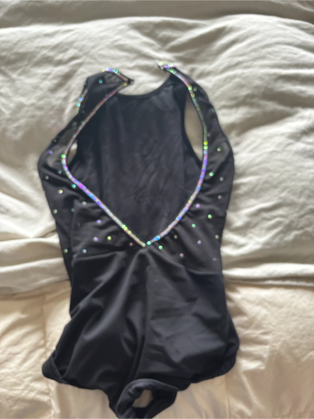 On The Dance Floor Rhinestone Leotard Black Size L - photo 3