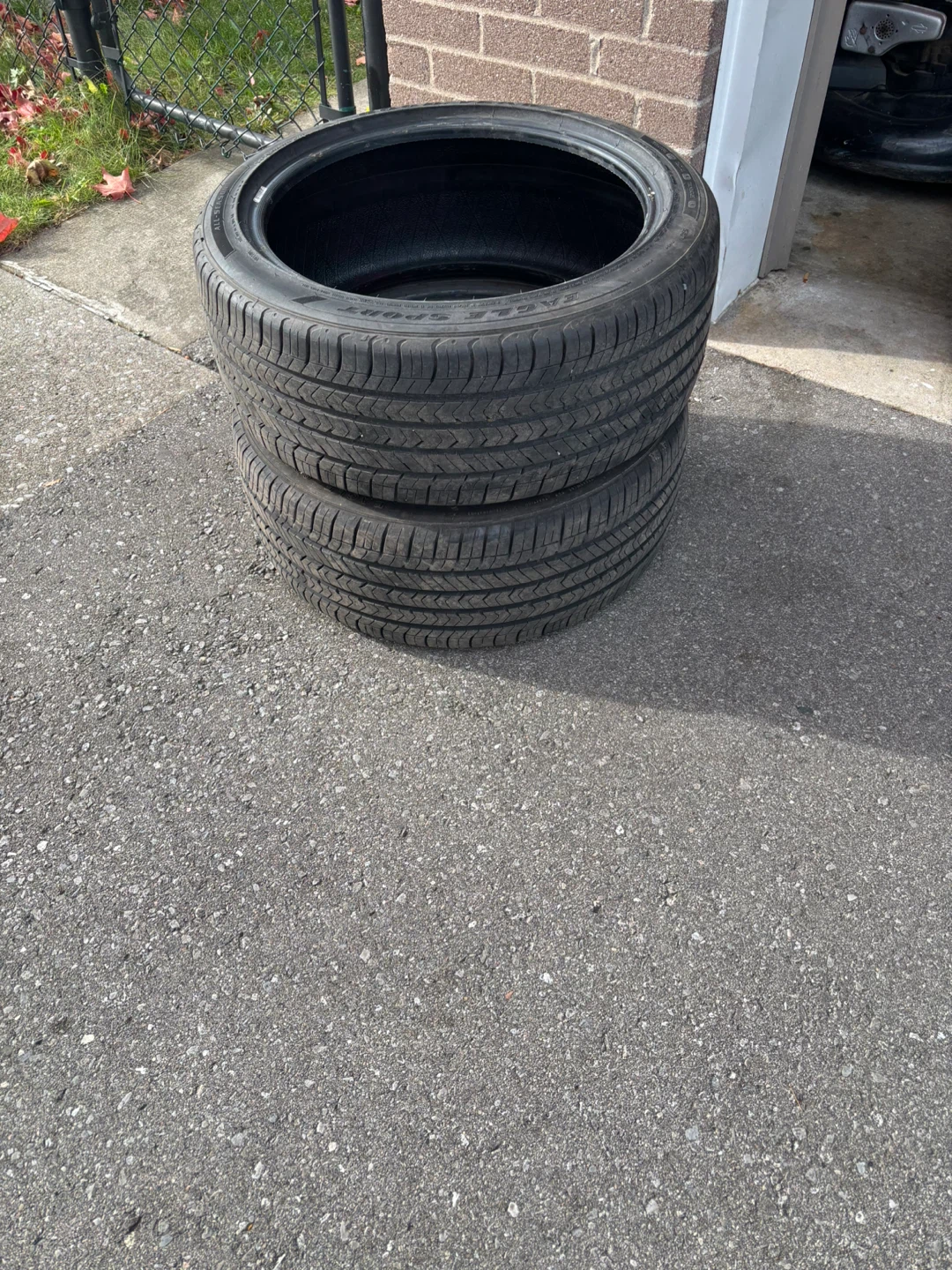 2 Goodyear Eagle Sport All-Season Tires – 235/40R18 – 95% Tread - photo 2