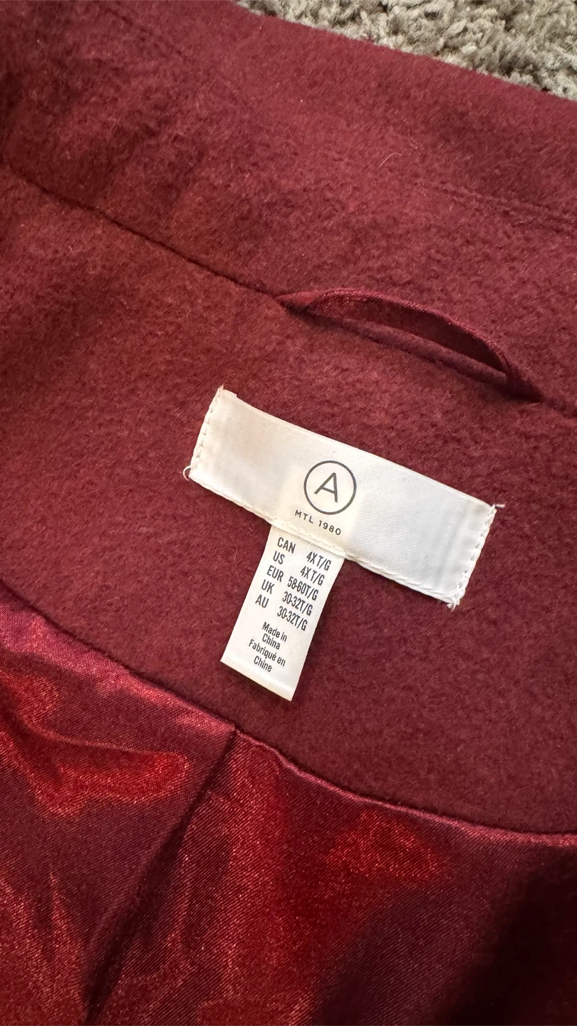 A MTL 1980 Burgundy Coat 4X EUC - photo 3