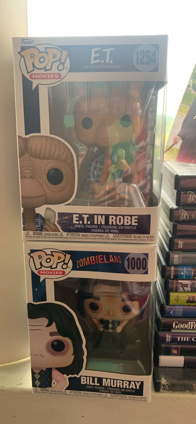 Funko Pop E.T. In Robe 1254 and Bill Murray 1000