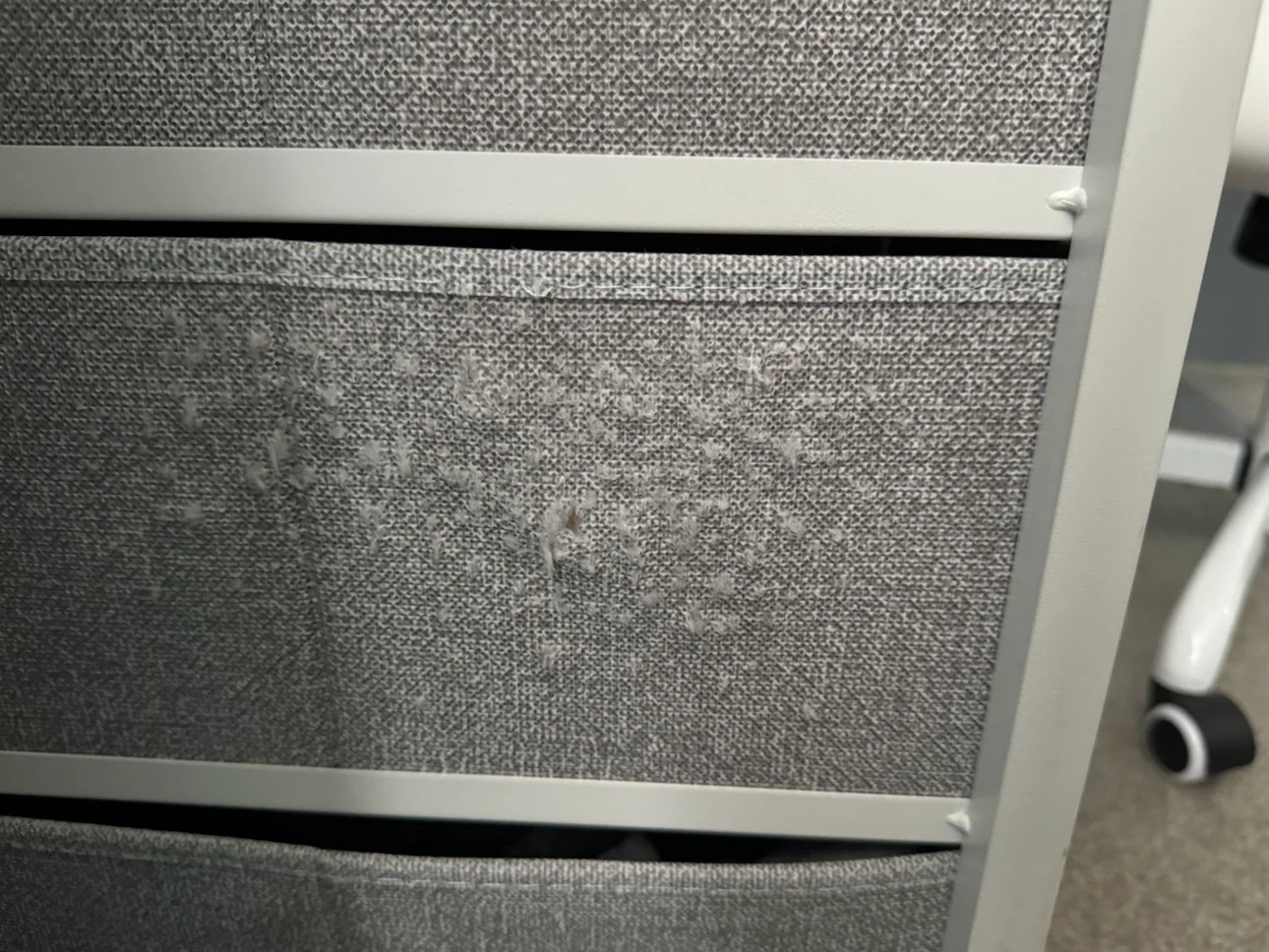 White Computer Desk with Power Outlet and Drawers - photo 3