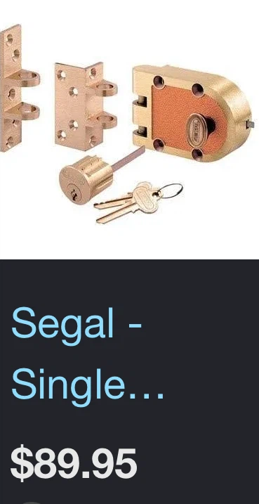 Segal Single Cylinder Jimmy Proof Deadbolt - photo 5