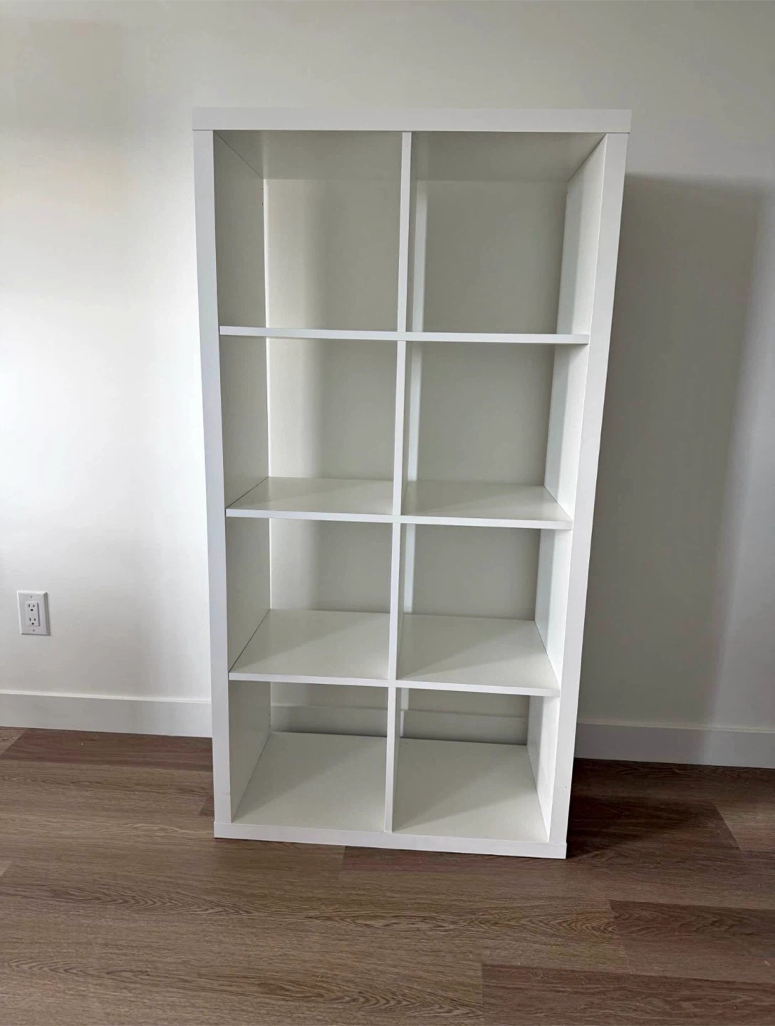 IKEA KALLAX 2x4 white shelf