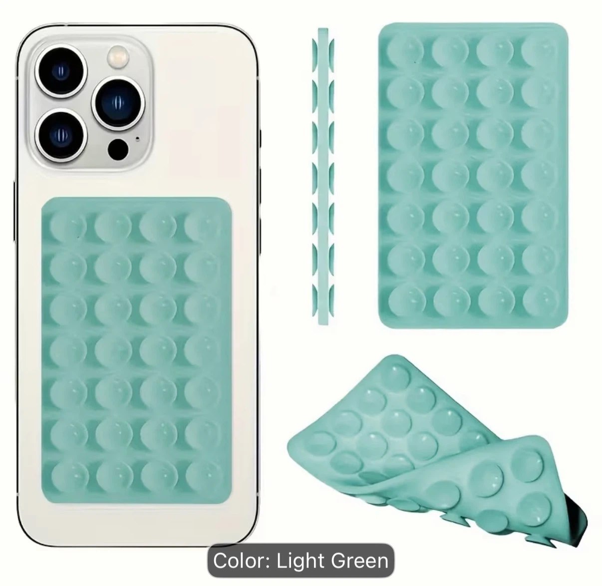 Light Green Silicone Suction Phone Mount