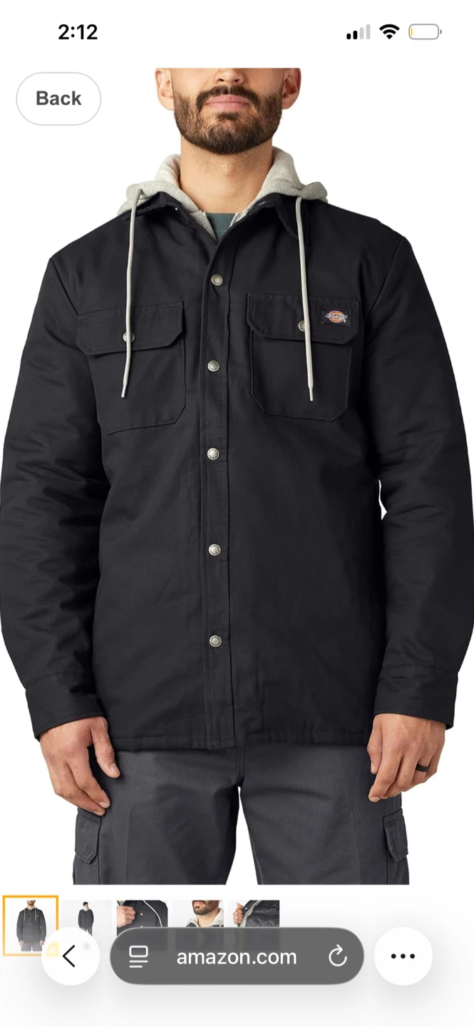 Dickies Men's Duck Hooded Shirt Jacket