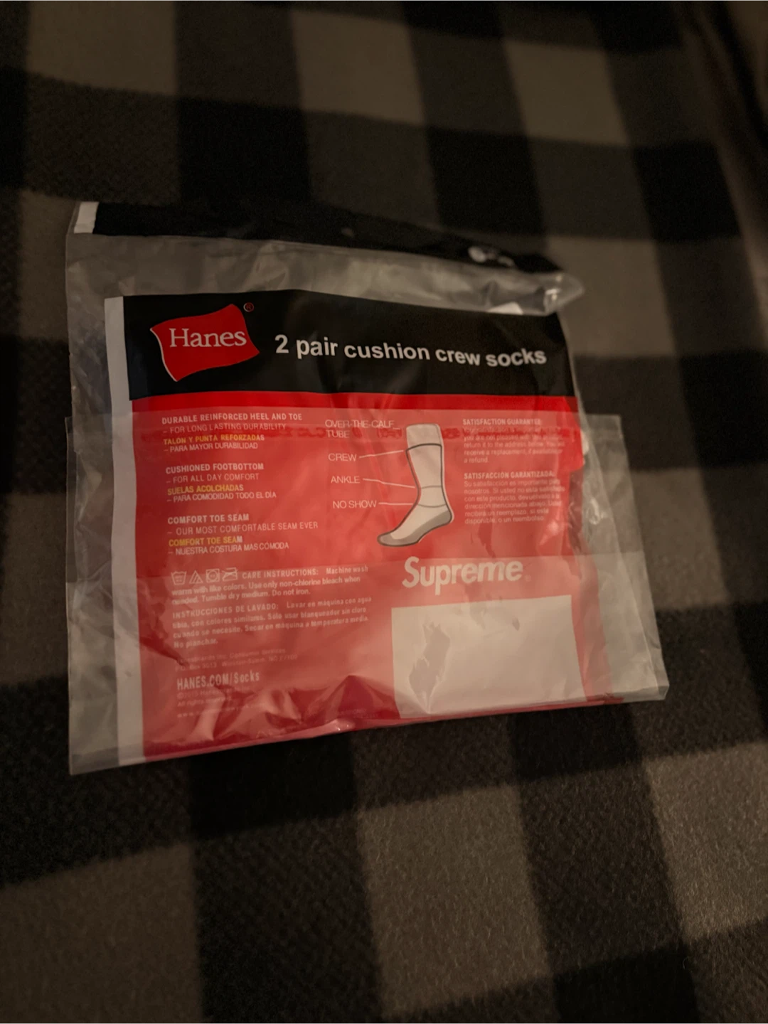 Supreme Hanes Crew Socks Pair Pack - photo 2