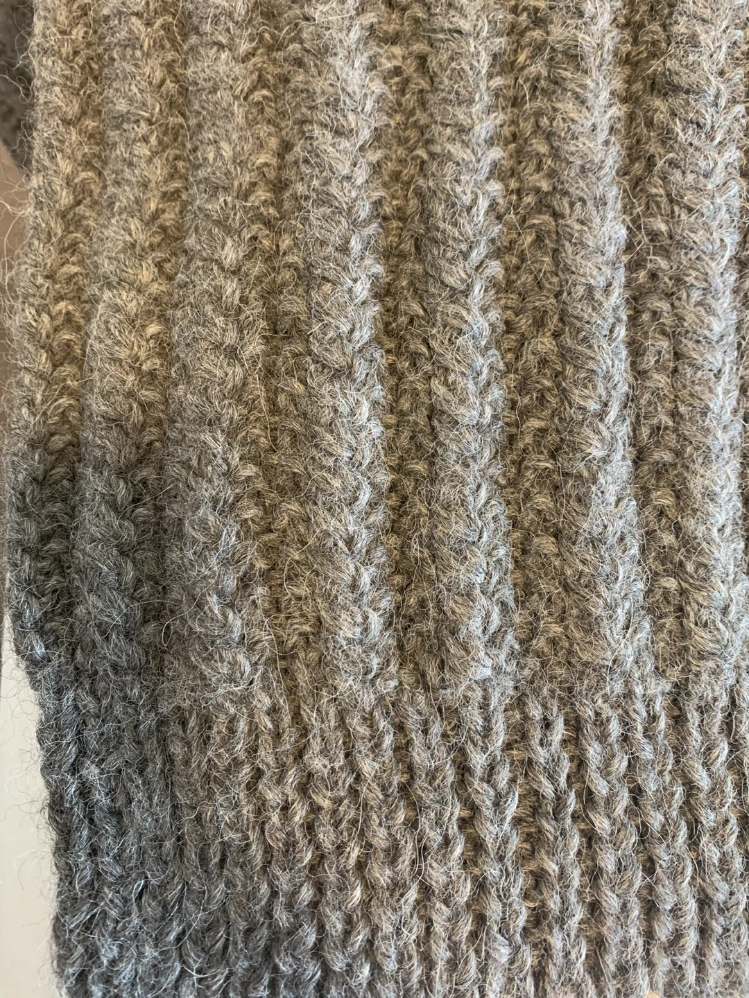 Grey Ribbed Hand-Knitted Wool Sweater - photo 4
