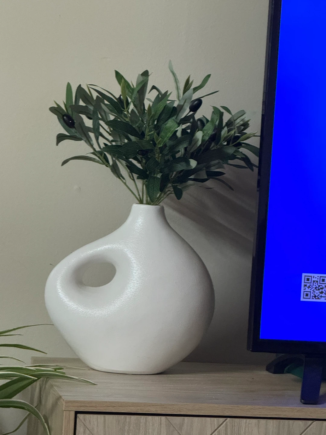 White Ceramic Donut Vase