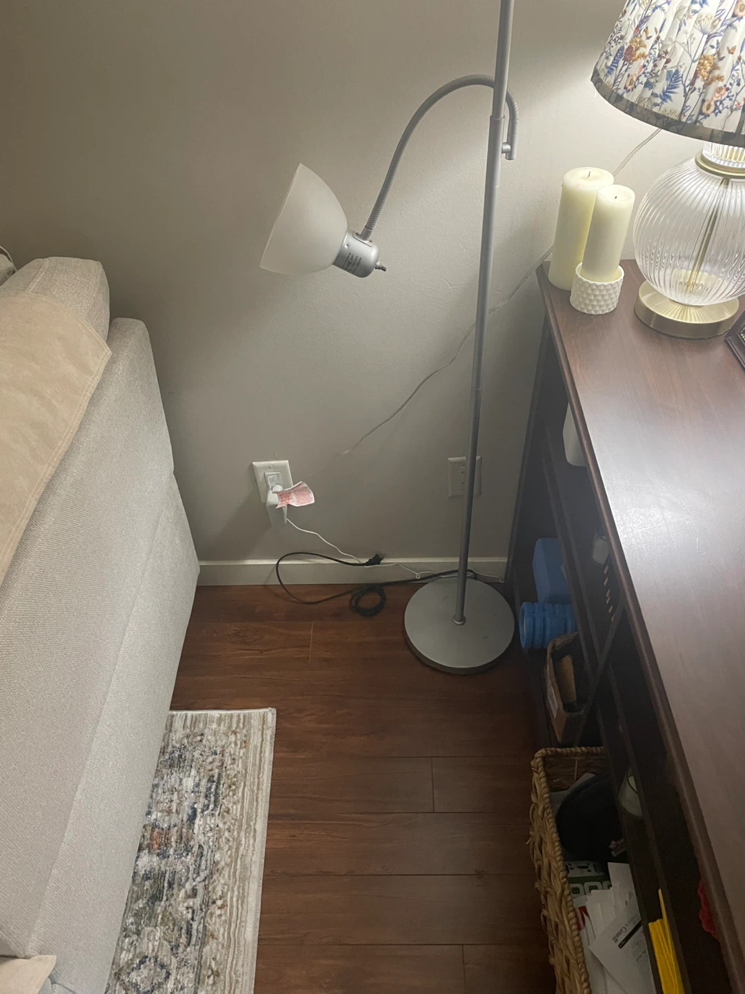Silver dual-head floor lamp - photo 2