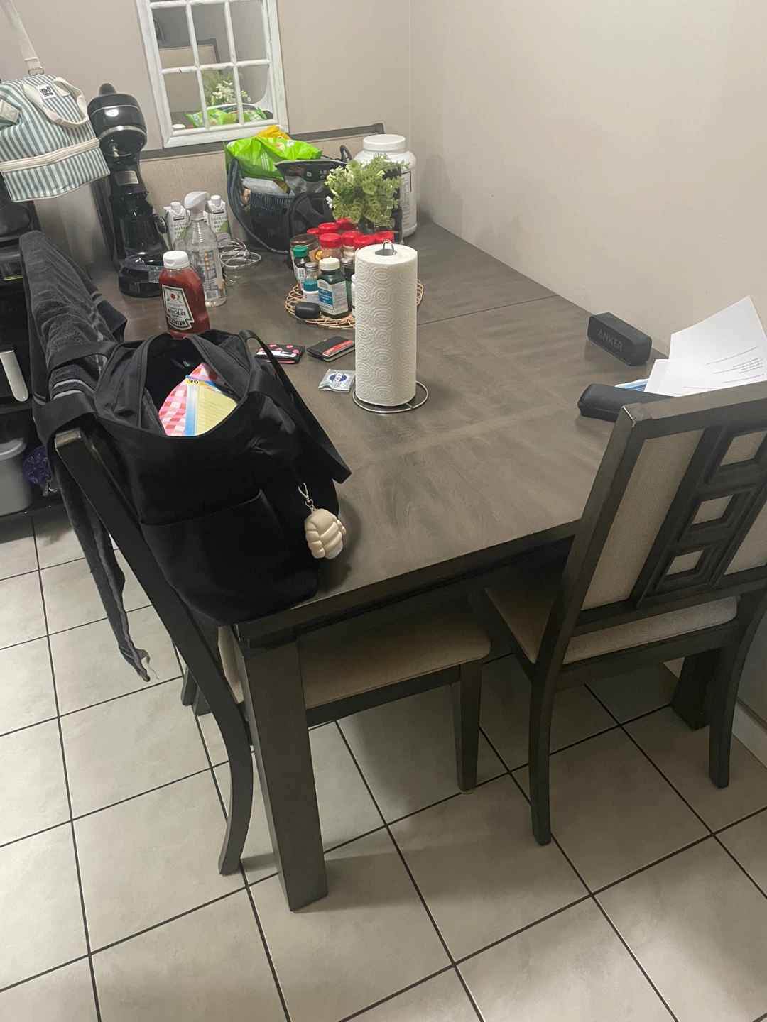 Dining table set with chairs