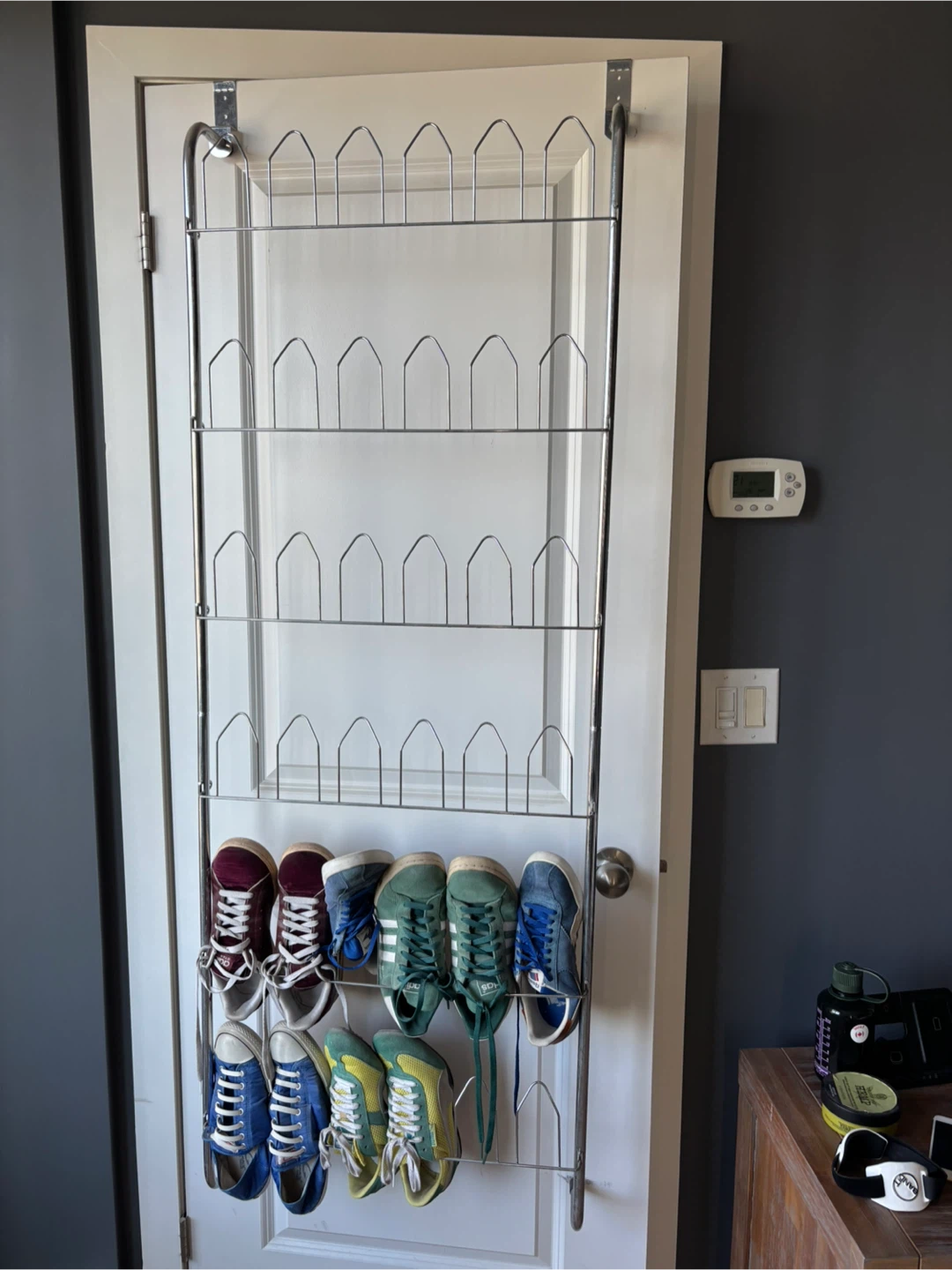 Over-the-Door Metal Shoe Rack