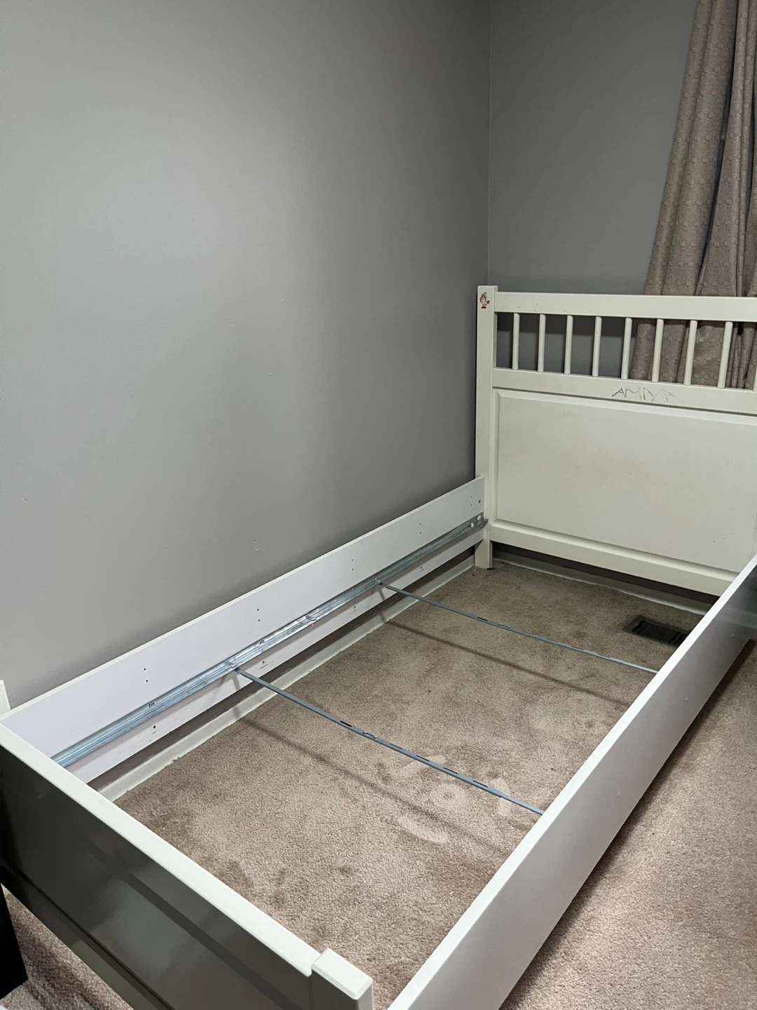 White Twin Bed Frame - photo 2
