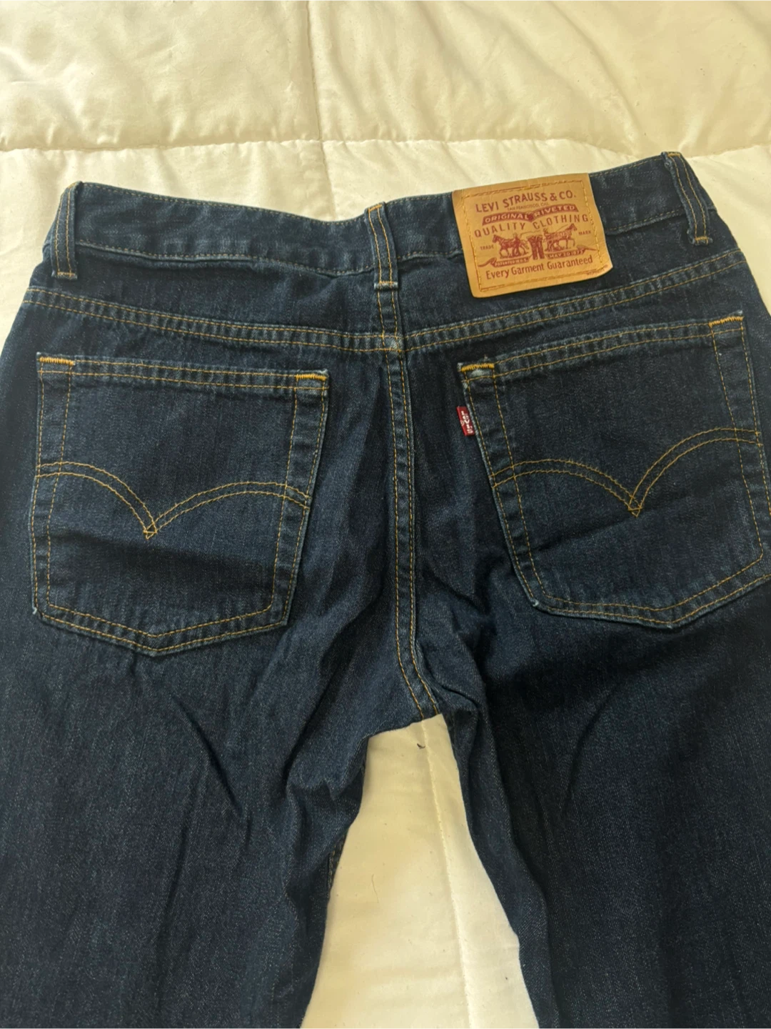 Levi Strauss Dark Wash Denim Jeans - photo 3