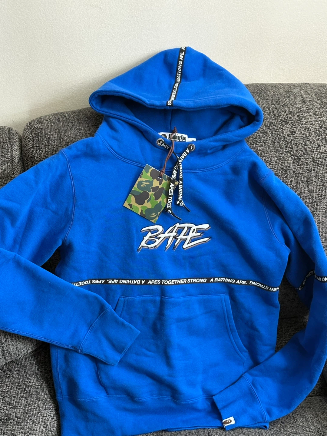 A Bathing Ape Bape Hoodie Blue Small