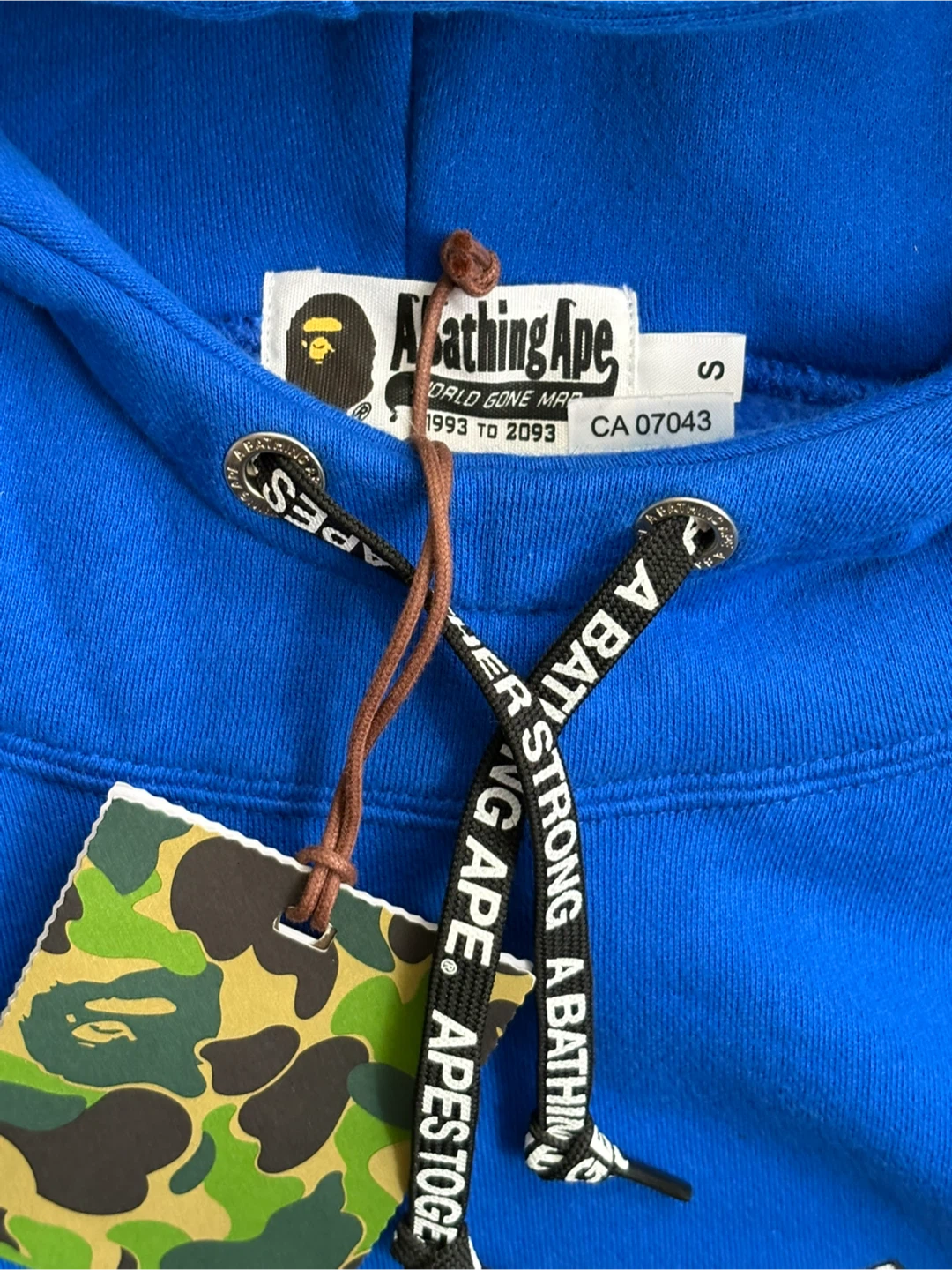 A Bathing Ape Bape Hoodie Blue Small - photo 3