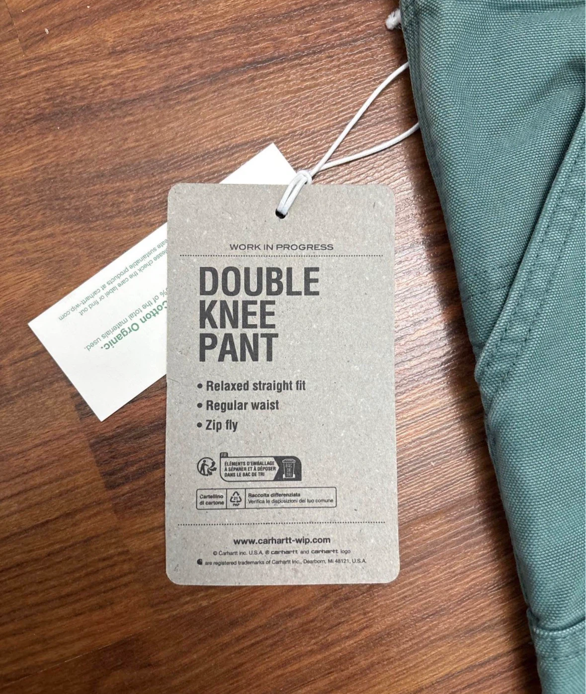 Carhartt WIP Double Knee Pant Silver Pine - photo 3
