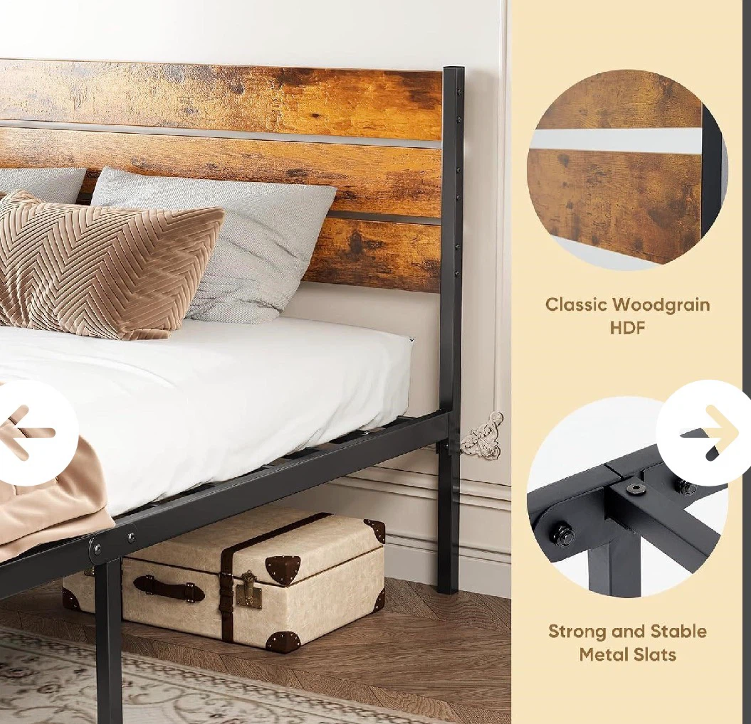 OLIXIS Full Size Bed Frame with Headboard, 800LBS - photo 3