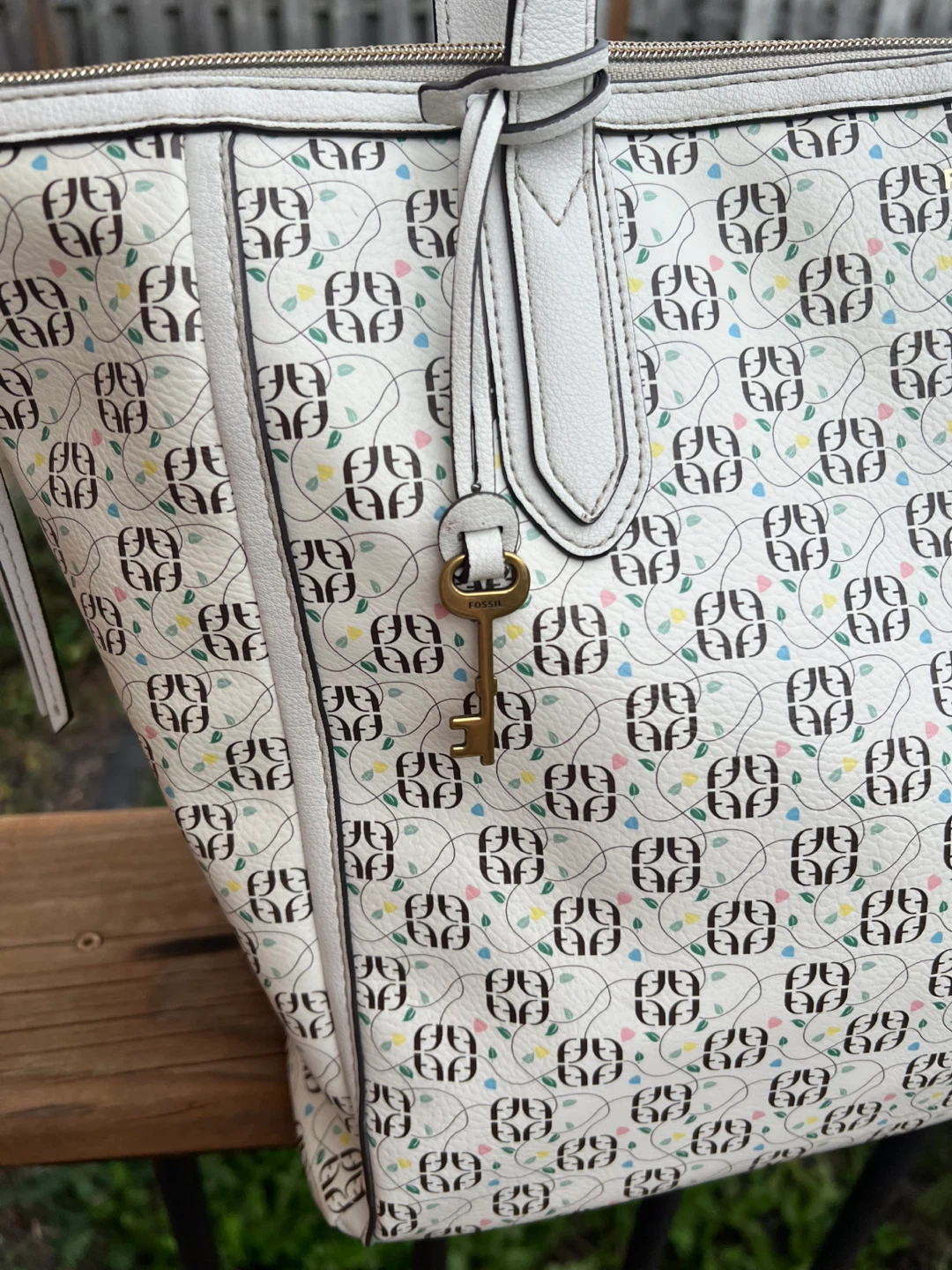 Fossil patterned tote bag - photo 2