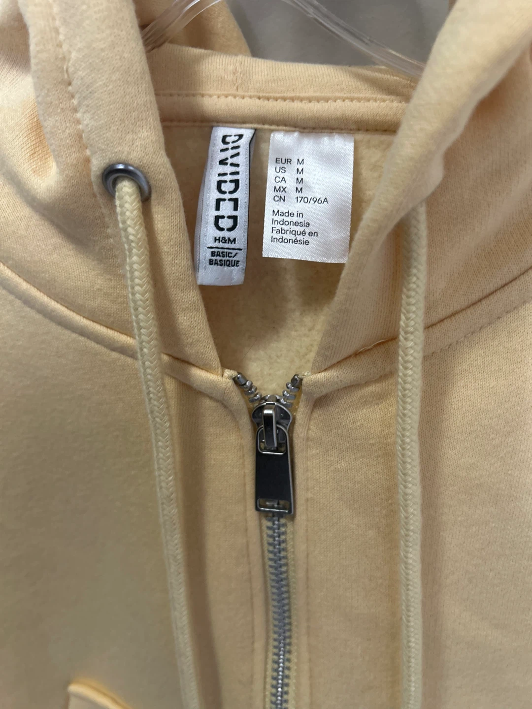 H&M Divided Yellow Zip-Up Hoodie