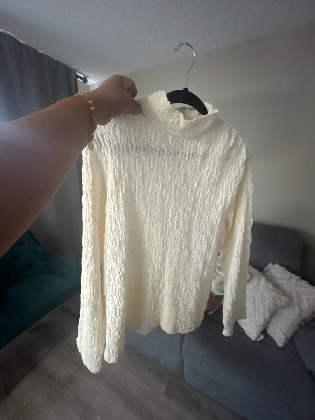 Contemporaine Par Simons Textured Cream Top - photo 2