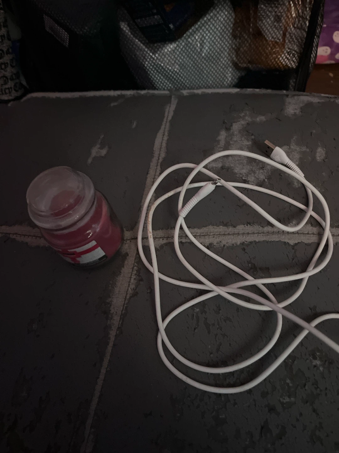 Luminessence Dragonfruit Candle and Charging Cable