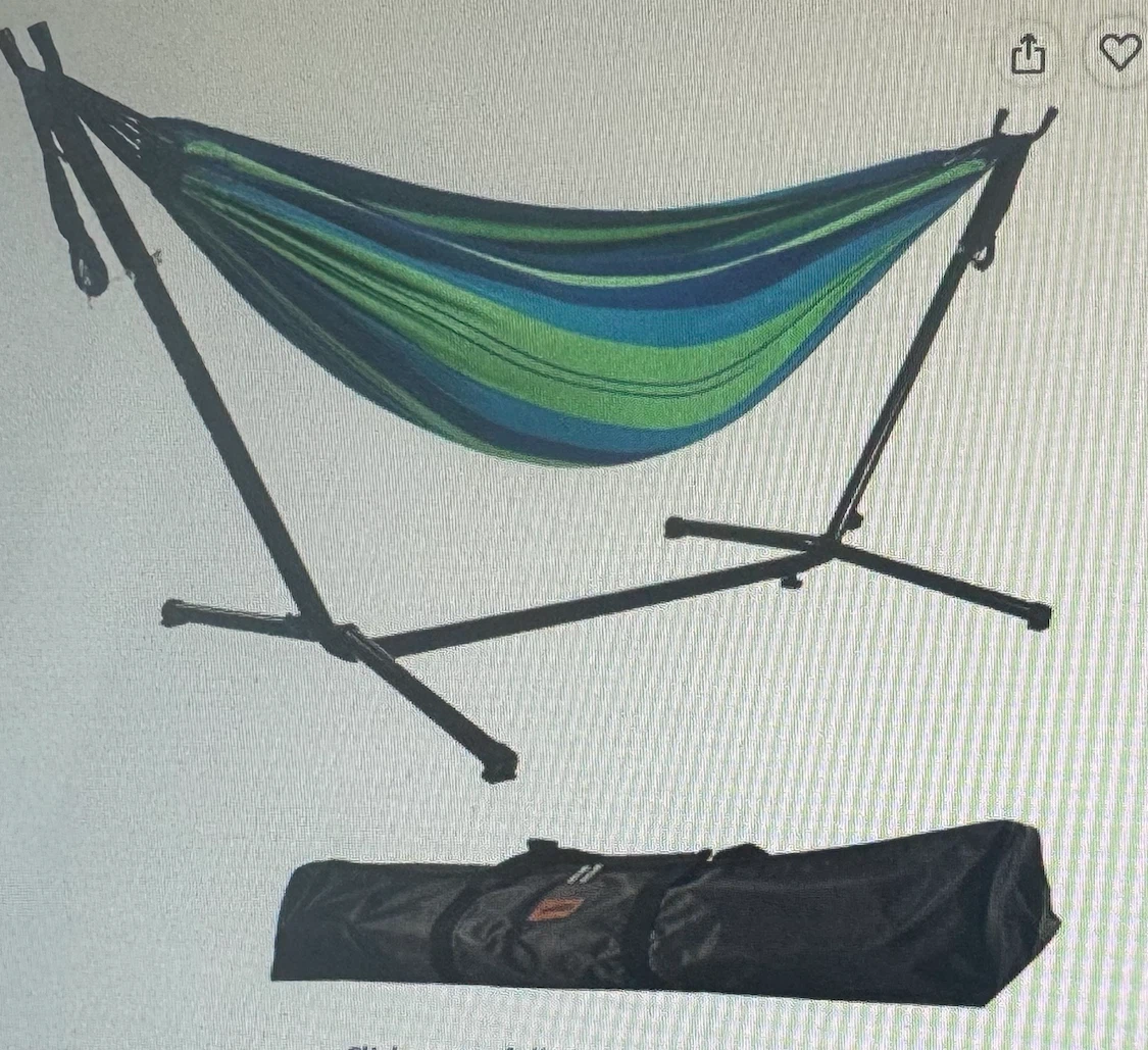Hammock with stand and storage bag