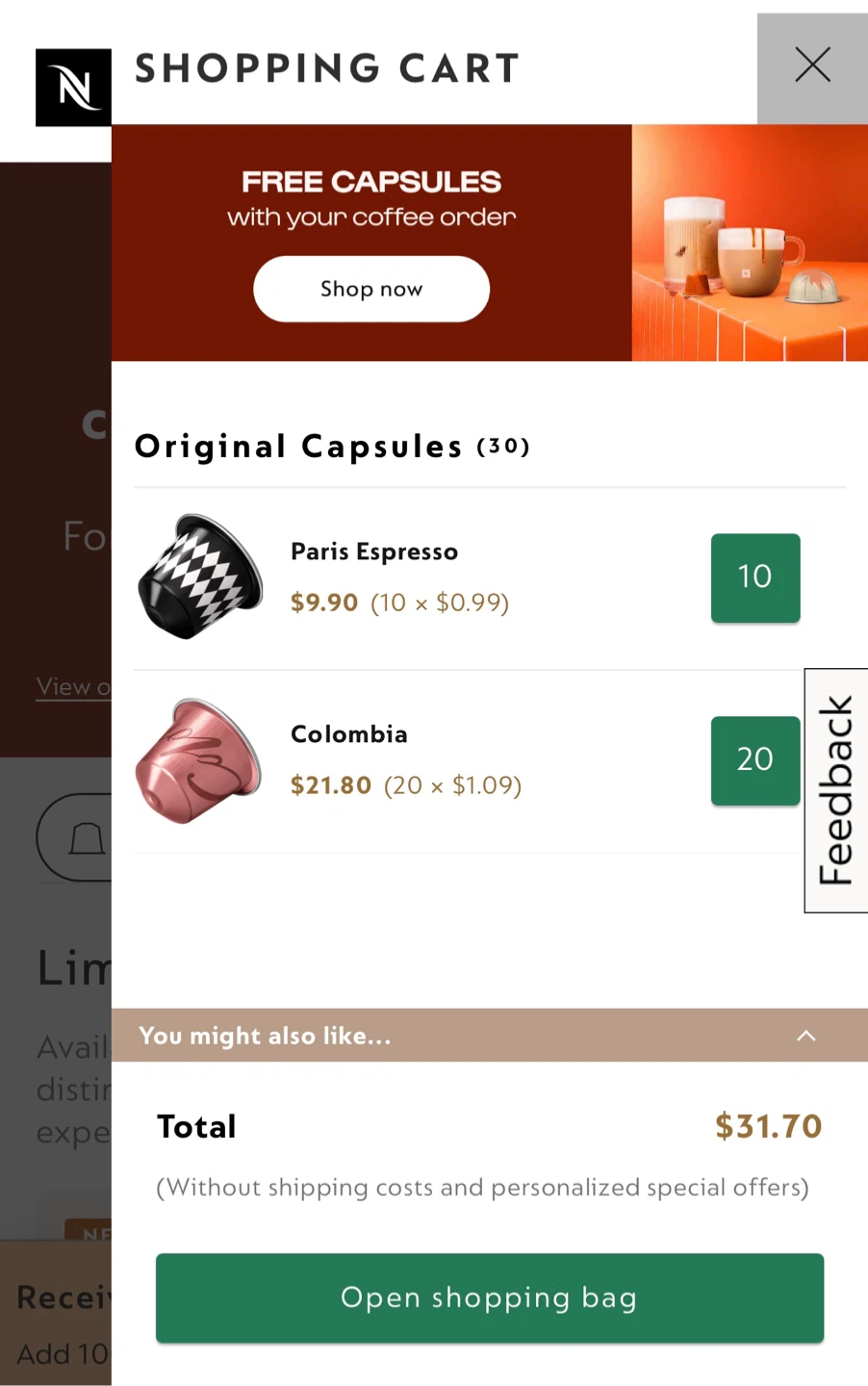 3 Sleeves Nespresso Original Capsules - photo 5