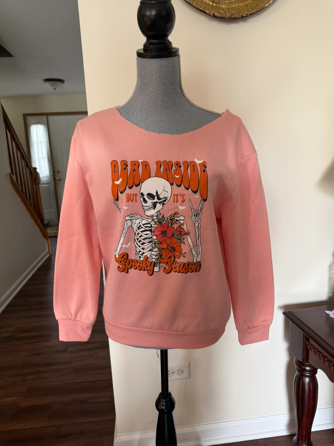SHEIN Pink Spooky Season Graphic Sweatshirt - photo 2