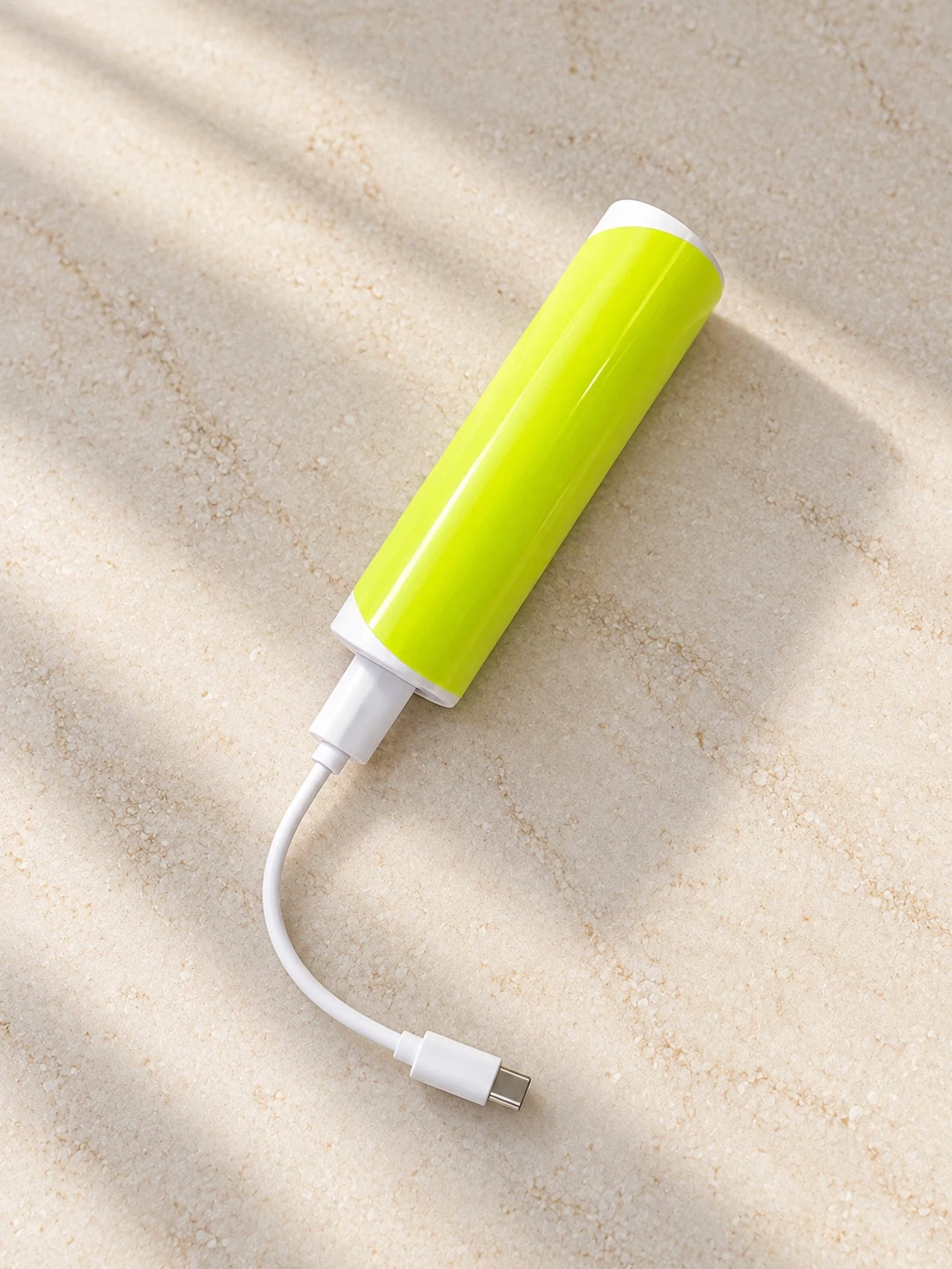 Neon Yellow Portable Power Bank