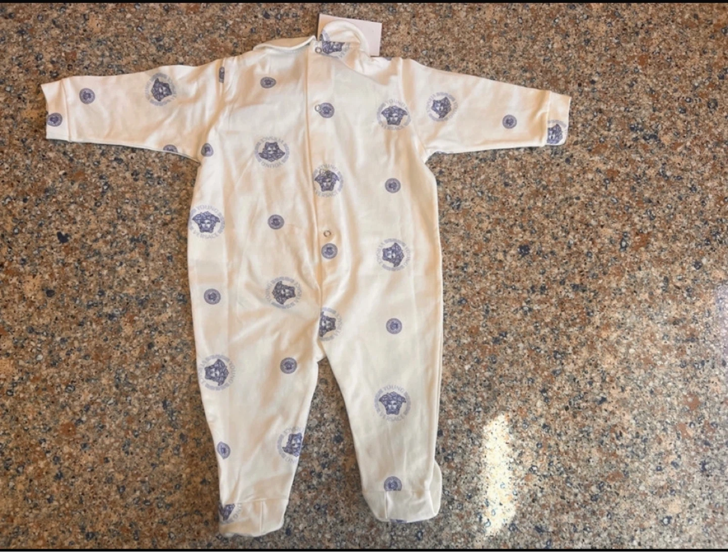 Original and Authentic Young Versace Baby Onesie, Size 6M - photo 2