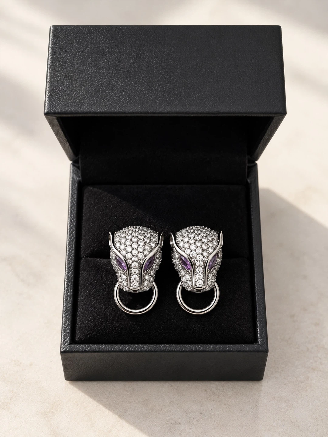 NEW Panther Head Earrings