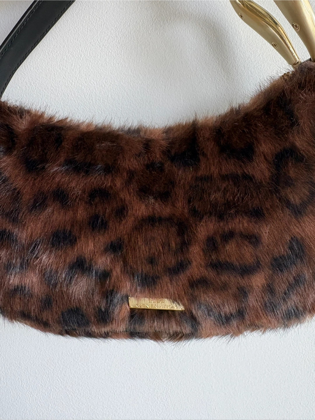 BCBG Generation Leopard Faux Fur Shoulder Bag - photo 2