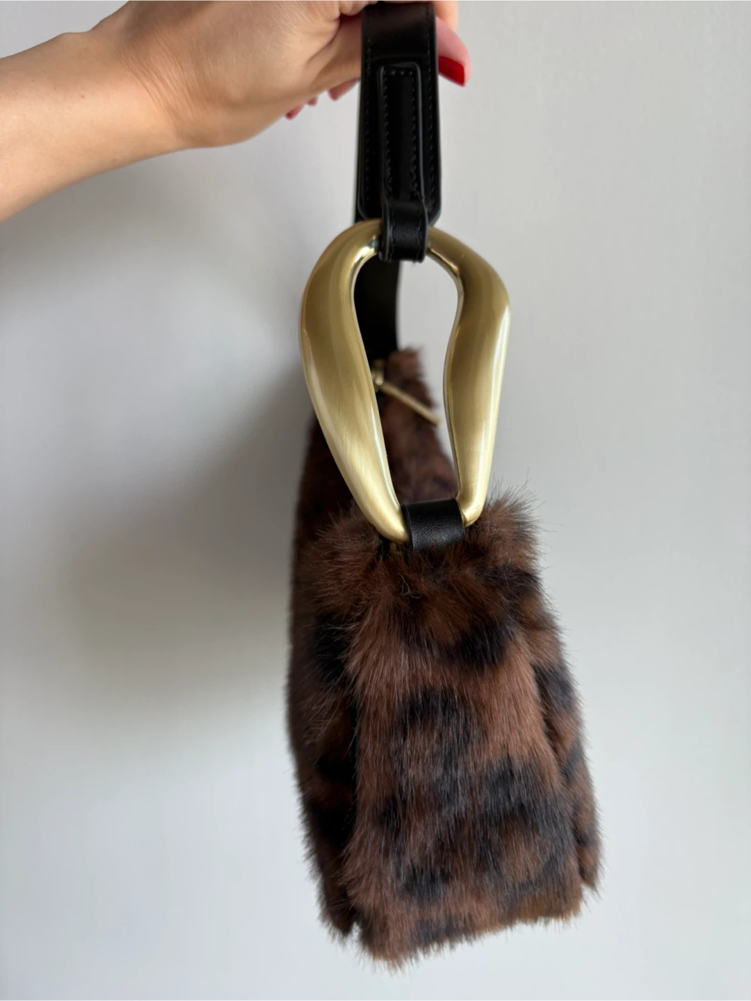 BCBG Generation Leopard Faux Fur Shoulder Bag - photo 3
