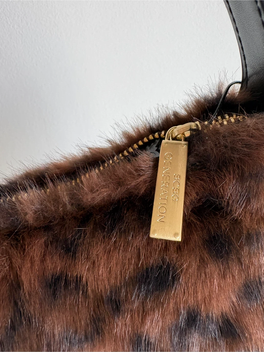 BCBG Generation Leopard Faux Fur Shoulder Bag - photo 4