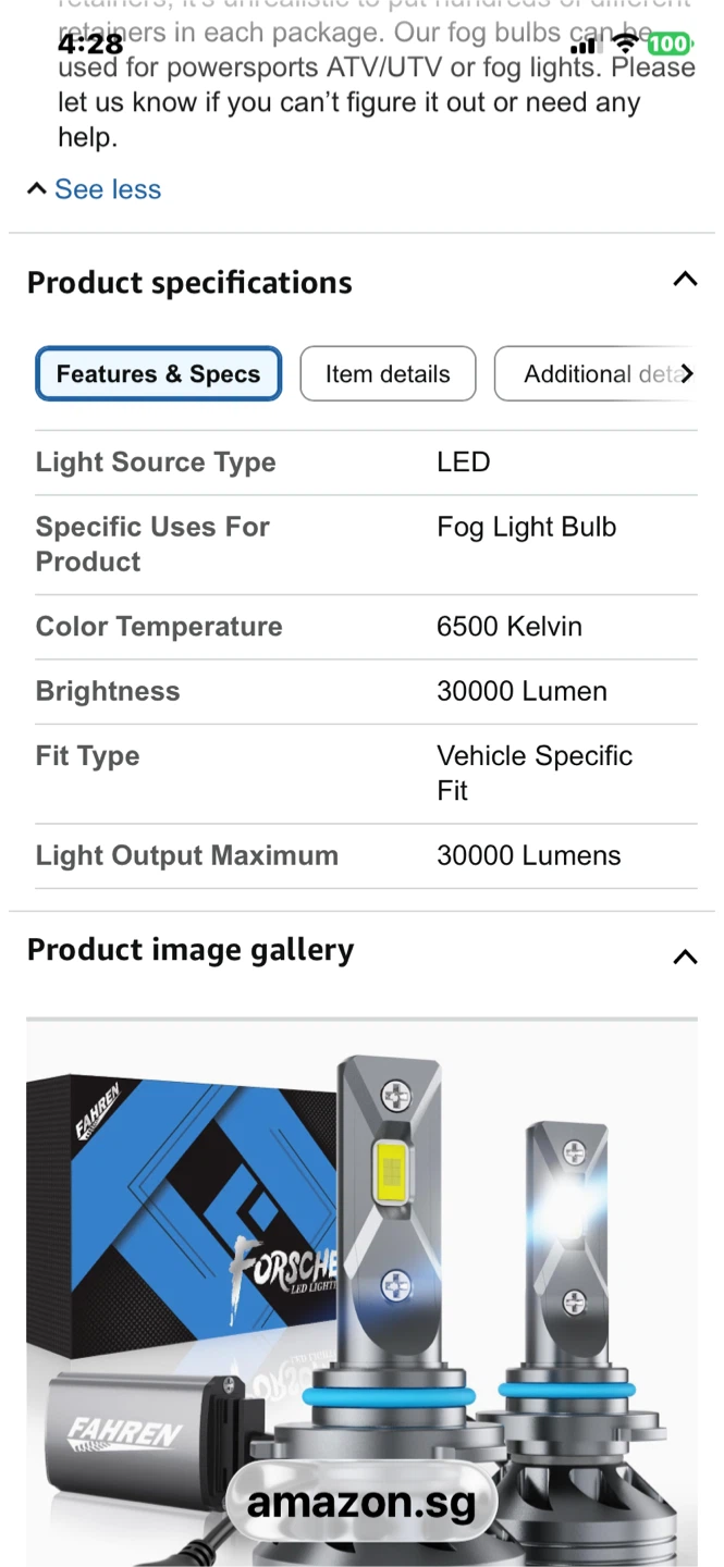 Fahren LED Fog Light Bulbs - photo 4
