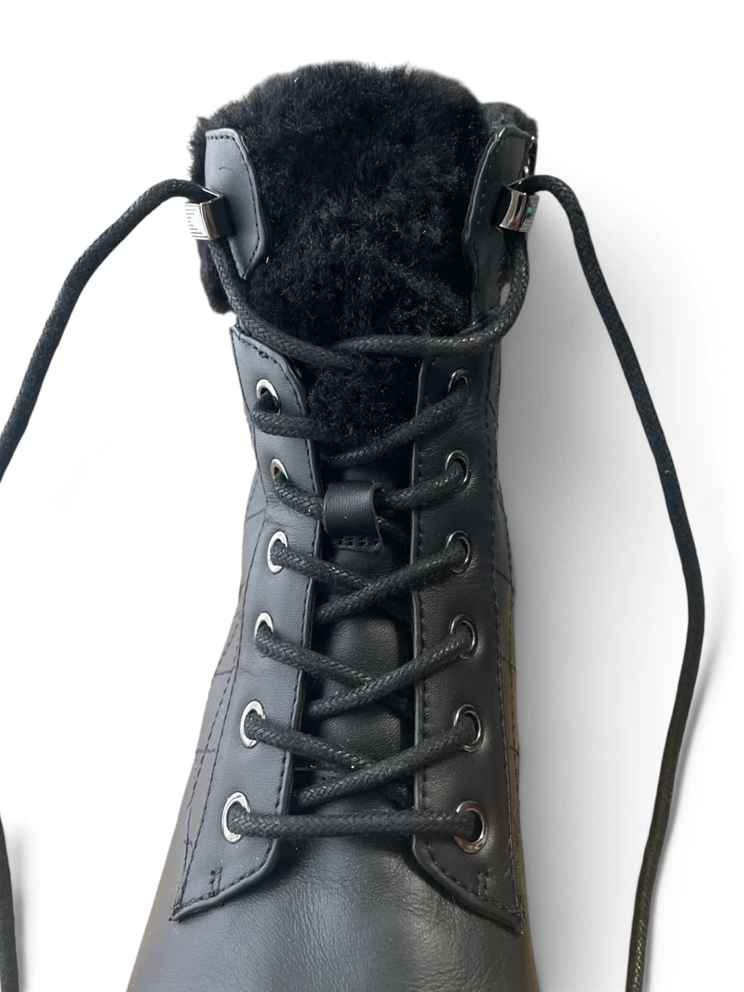Michael Kors Black Quilted Faux Fur Boots size 7.5 - photo 4