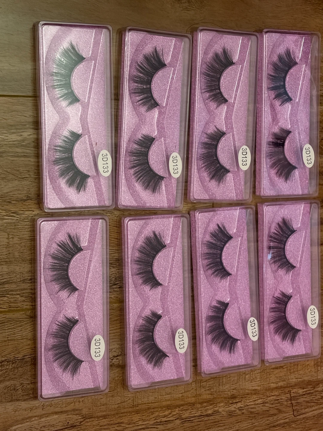 8 Pairs of 3D133 Faux Mink False Eyelashes