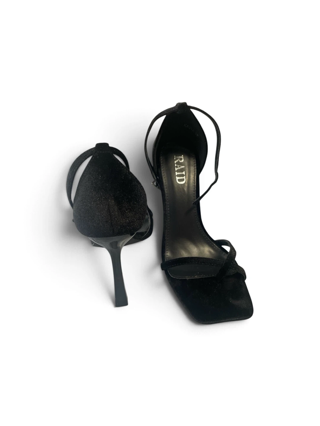 RAID London Black Plus Velvet Stiletto Heels size 37 - photo 2