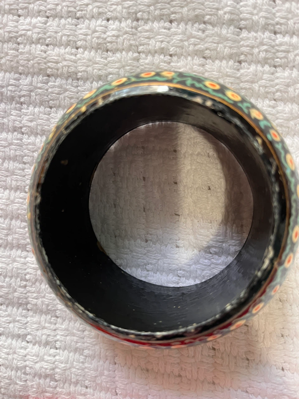 Floral Pattern Wood Bangle Bracelet - photo 3