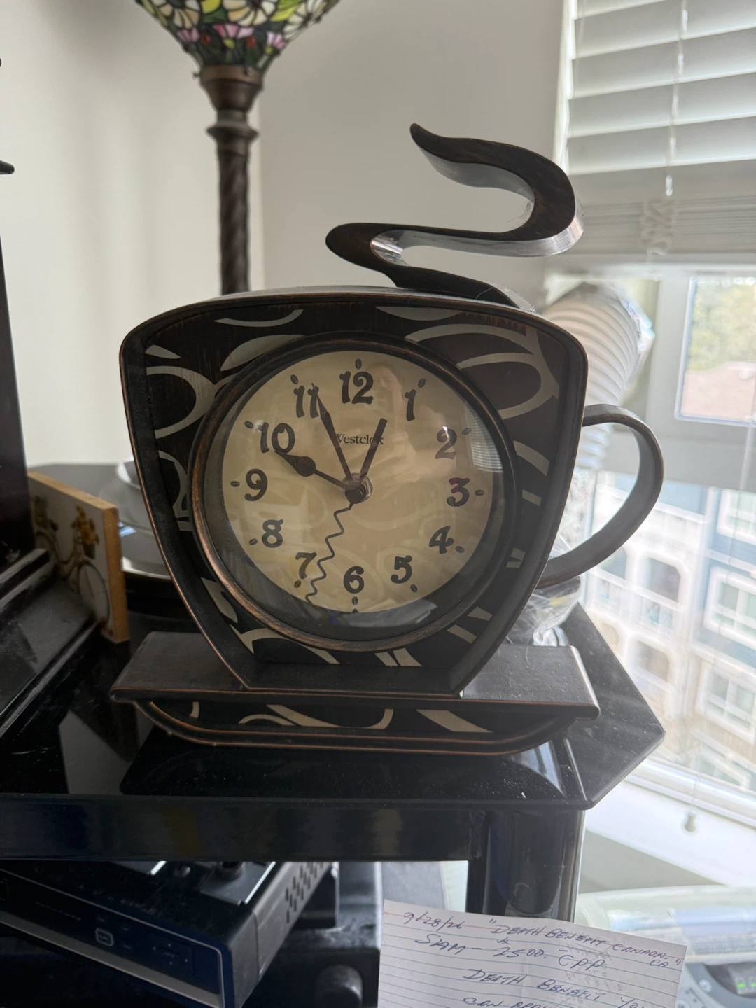 Westclox Coffee Cup Table Clock