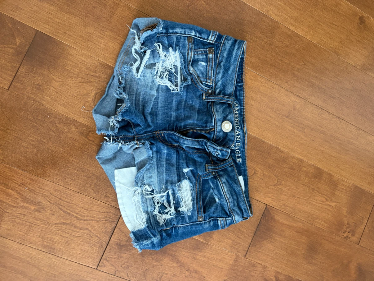 American Eagle Distressed Denim Shorts