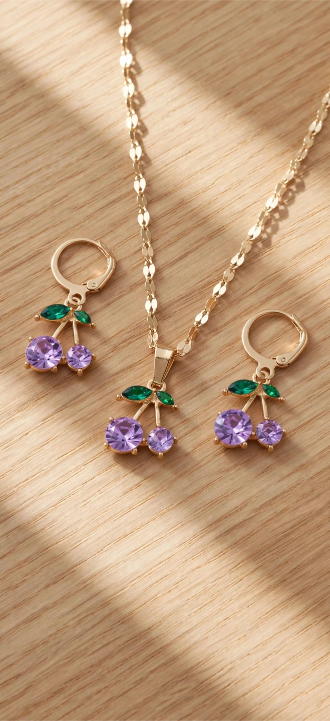Cherry jewellery set