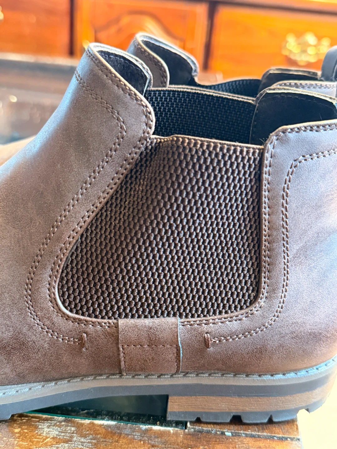 Brand new Bruno Marc Men's Brown Chelsea Boots Size 12 - photo 3
