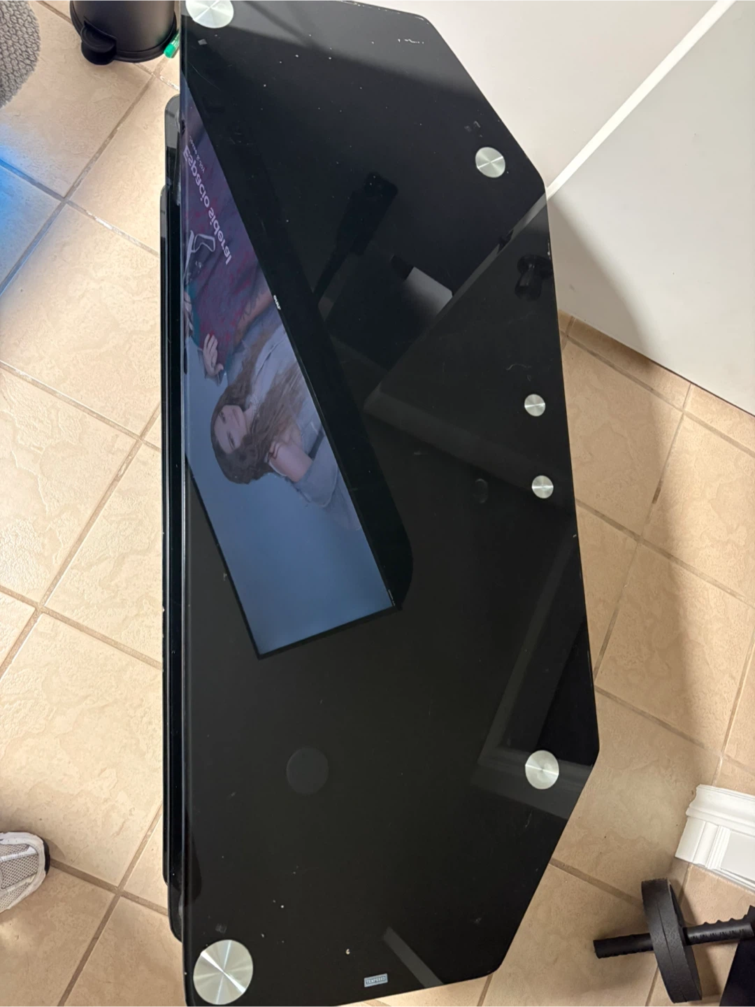 Black Glass TV Stand - photo 3