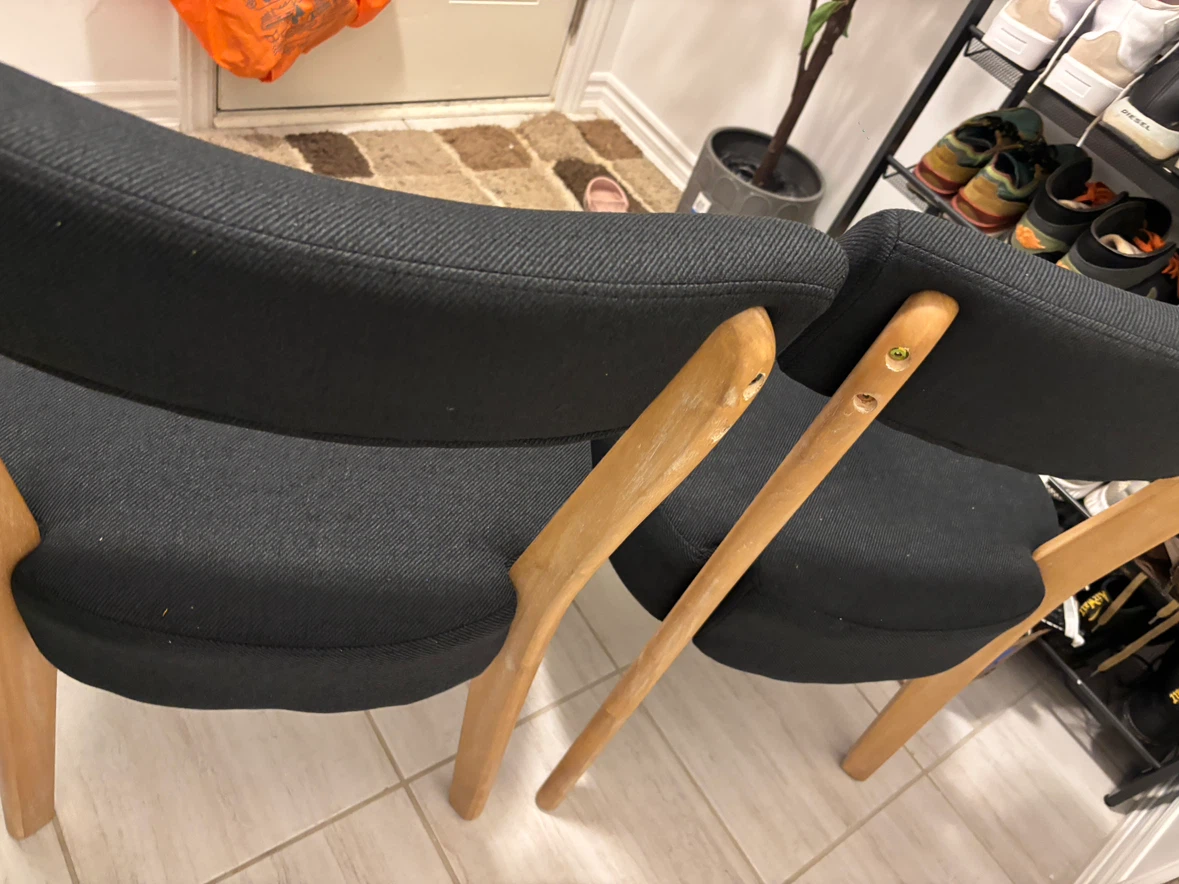 Set of Two black Mid-Century Style Dining Chairs - photo 3